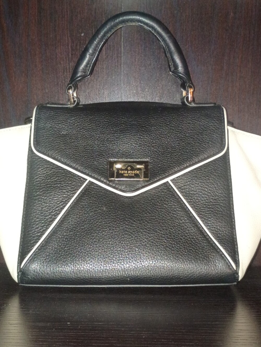 Kate Spade Black and Cream Satchel